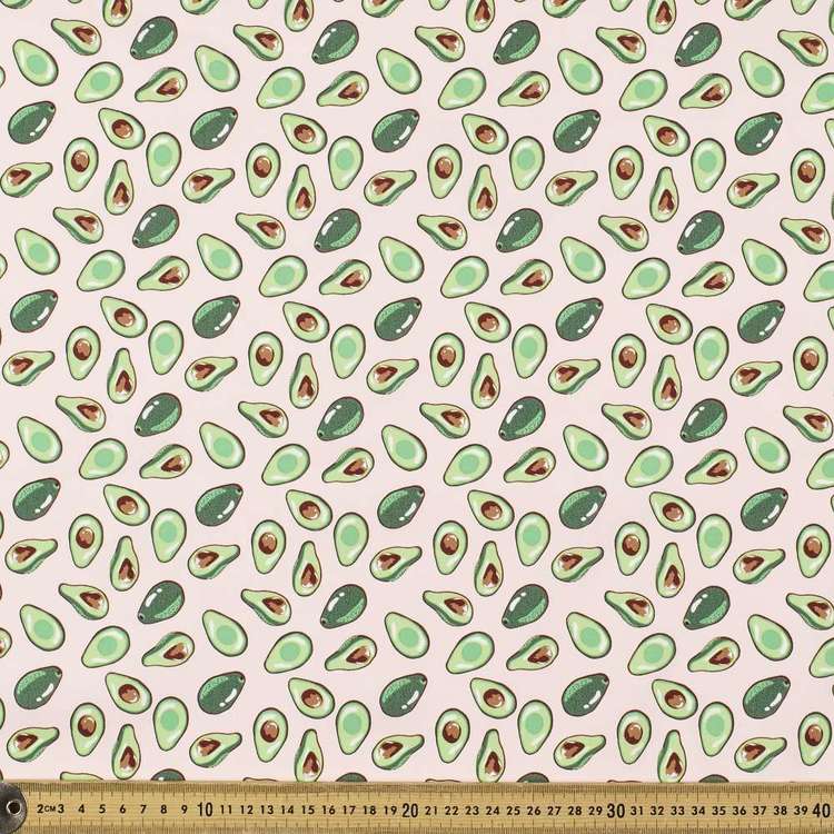 Cotton Poplin Fabric Avocado Pink 50x55cm FQ