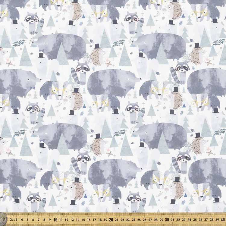 Cotton Poplin Fabric Forest Friends 50x55cm FQ