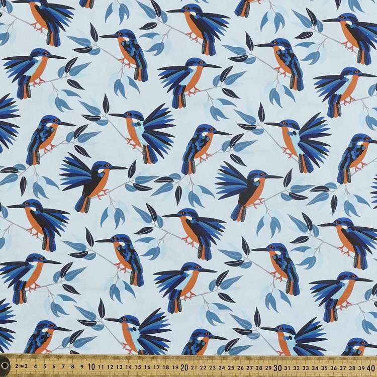 Cotton Fabric JP Kingfisher 50x55cm FQ