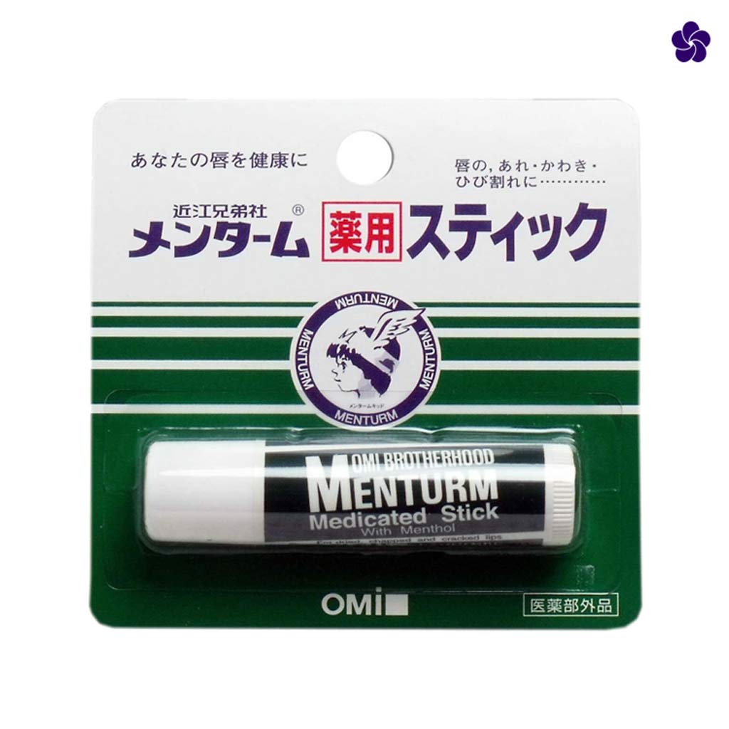 3 x Omi Menturm Lip Burm 5g Medicated menthol Lip Stick