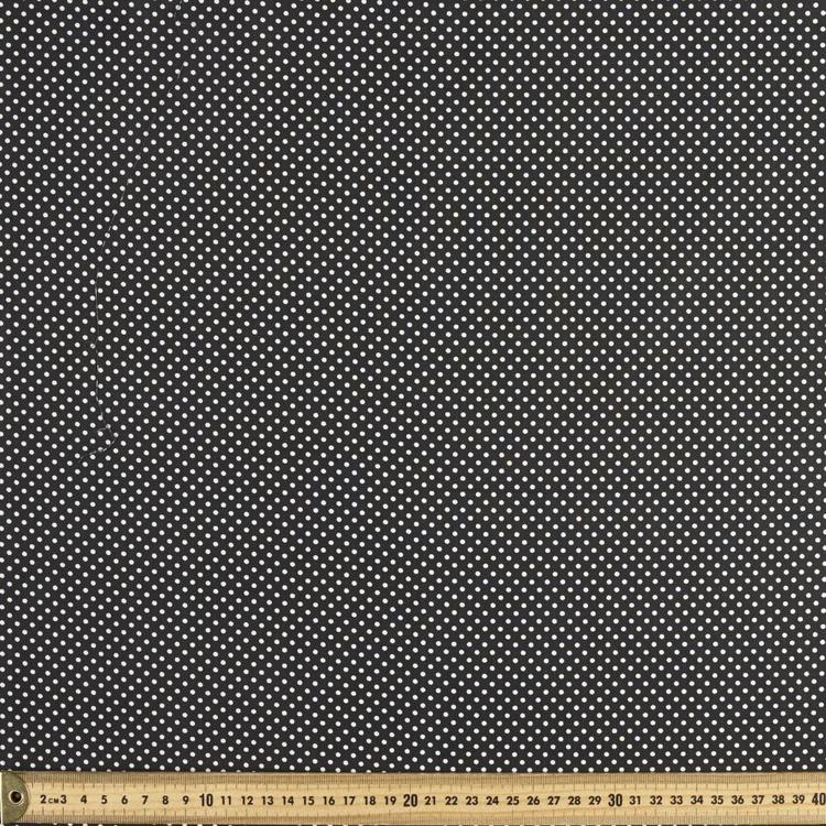 Cottom Poplin Fabric Polka Dots Black 50x55cm FQ